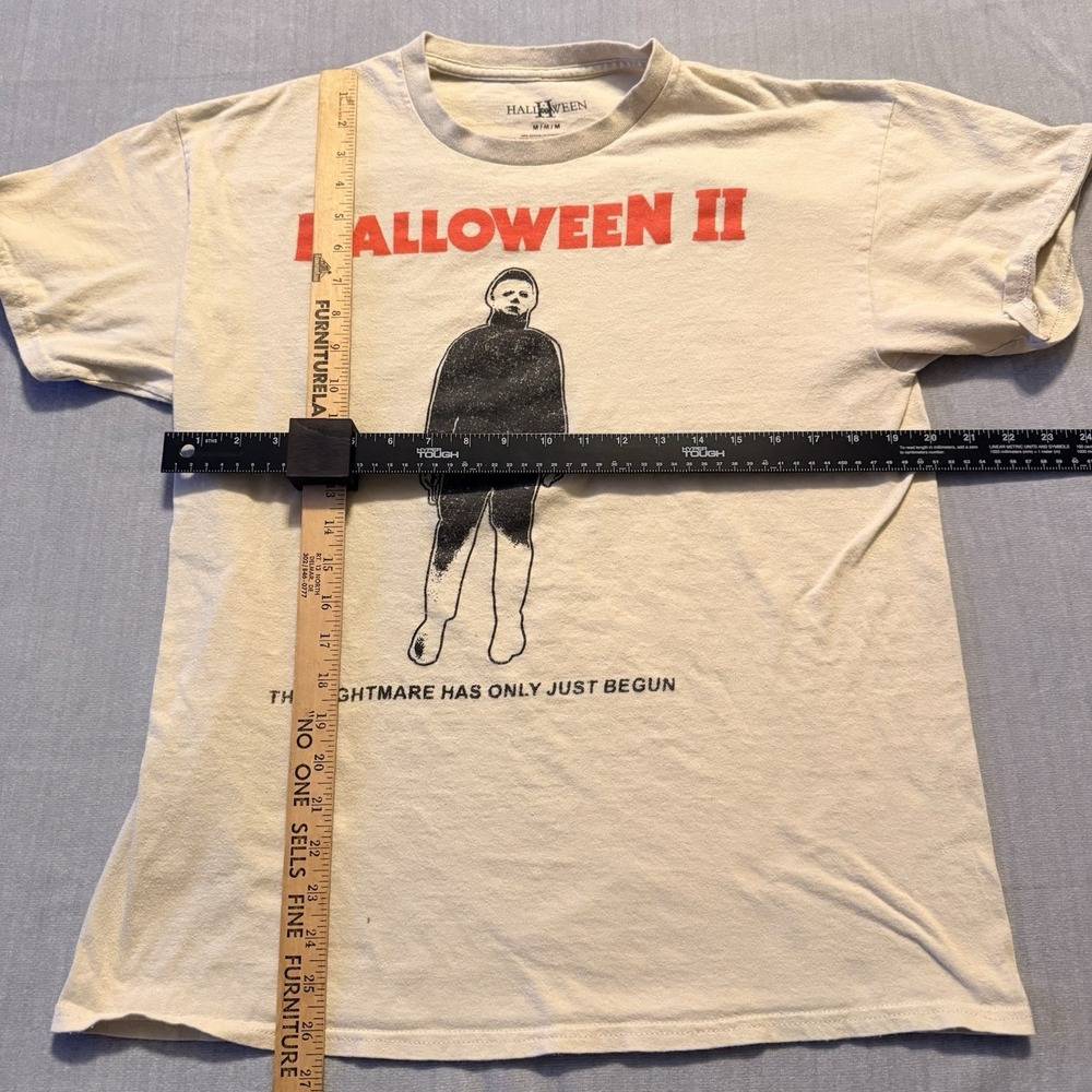 Halloween II Michael Myers Vintage Style Horror Movie Tee Mens M Graphic Shirt - Picture 3 of 7